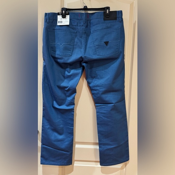 Guess Slim Straight Del Mar Fit Stormy Blue Pant - Picture 2 of 12